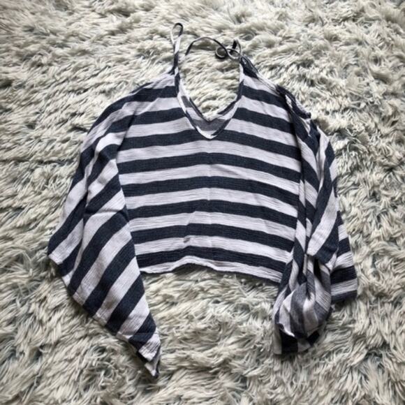 Nordstrom Soprano Blue & White Flared Flowy Tank Top XS - Picture 6 of 6